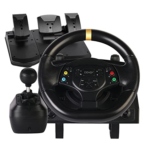 DOYO Xbox Steering Wheel, Gaming Racing Wheel with Pedals Clutch and Shifter Sim Driving Racing Wheel for Xbox One/Xbox Series X S/ PS4/ PS3/ PC/Xinput/Xbox 360/ Switch/Android